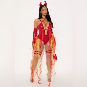 Fashion Nova Red and Yellow Devil Costume